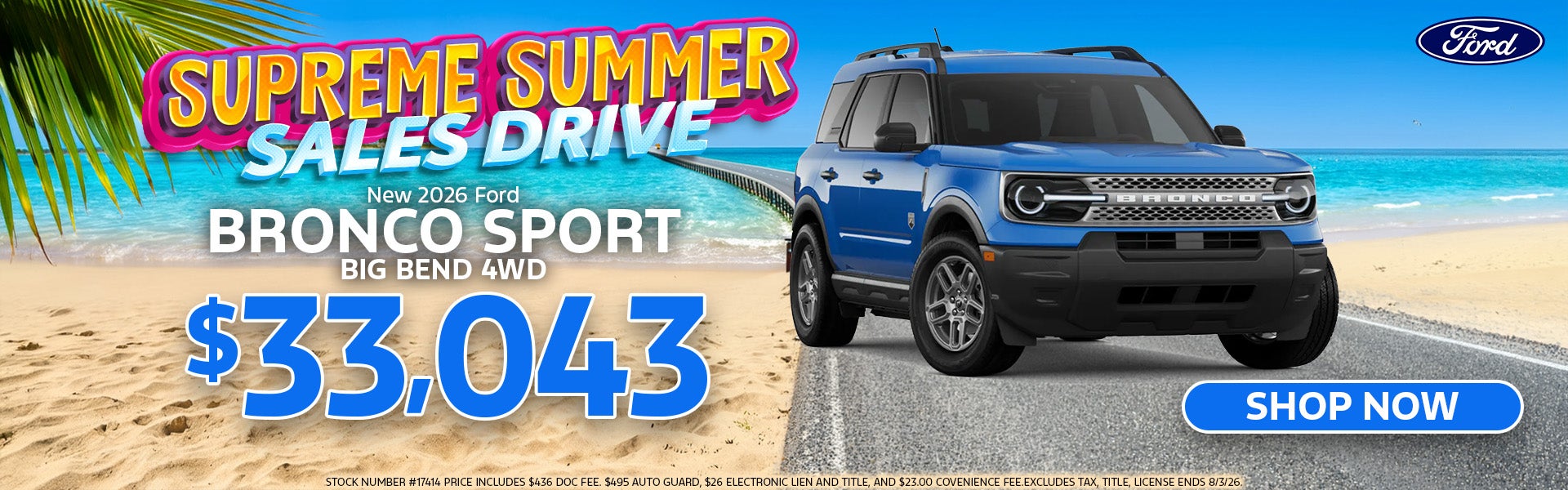  NEW 2026 FORD BRONCO SPORT BIG BEND 4WD