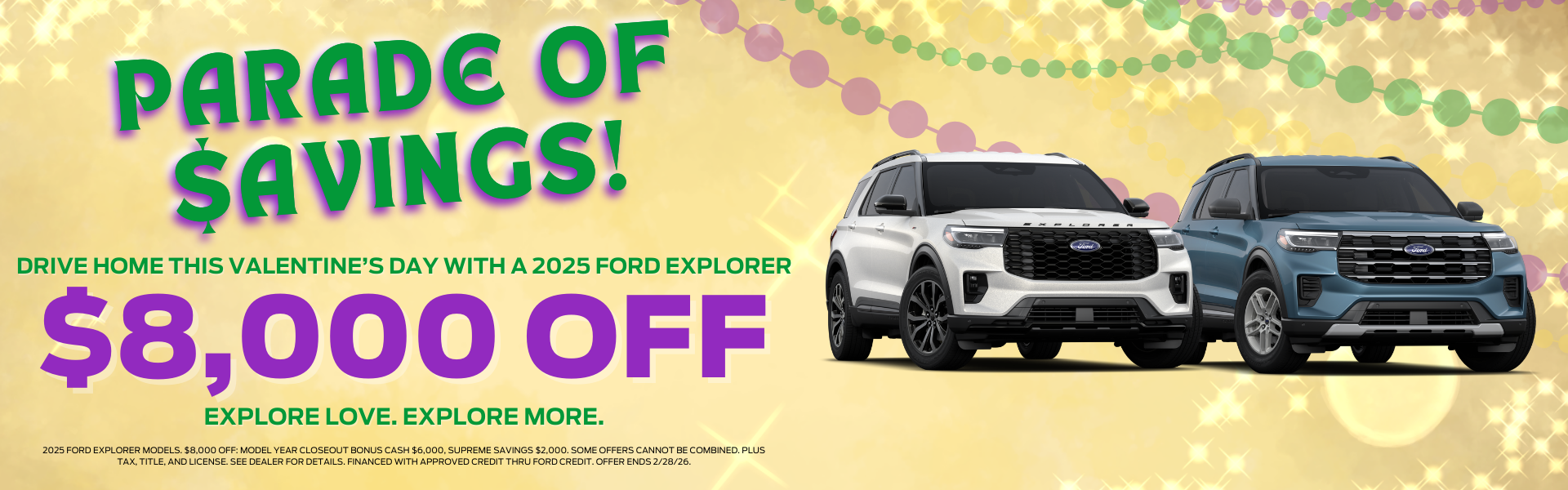 2025 Ford Explorer $8,000 OFF