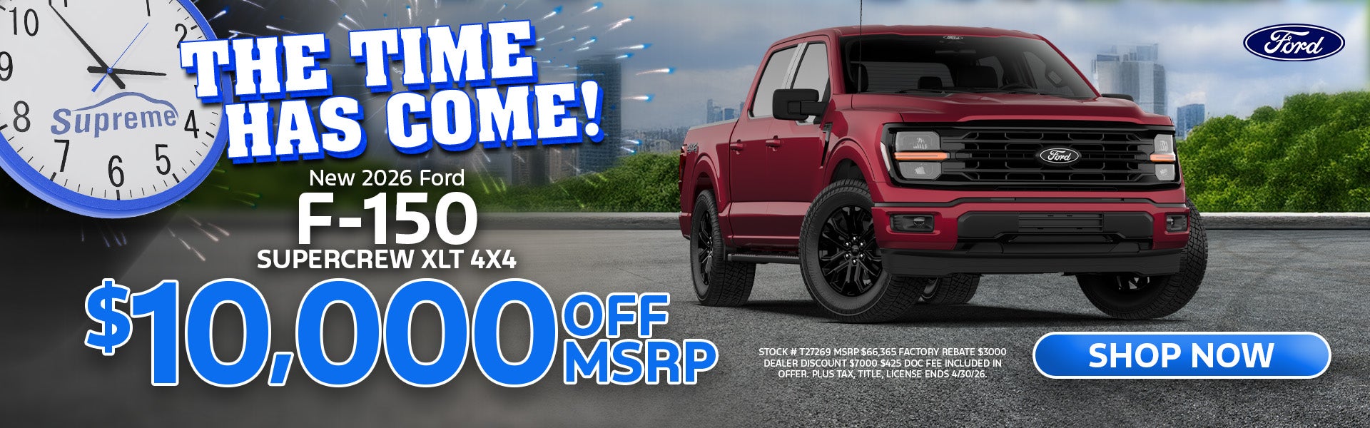 2026 Ford F-150 Supercrew XLT $10,000 Off MSRP