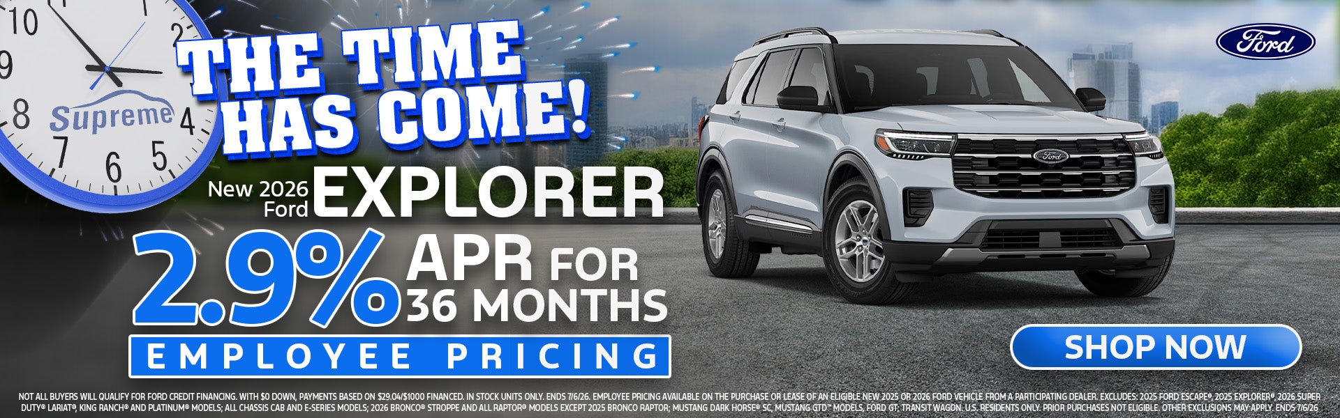 New 2026 Ford Explorer